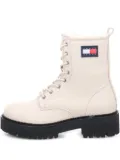 Tommy Jeans leather combat boots - Neutrals