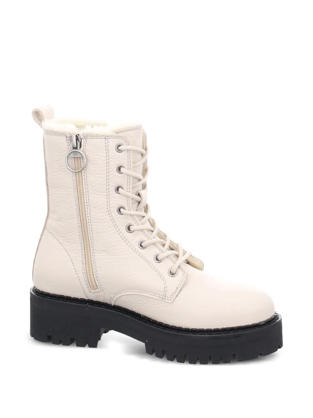 Tommy Jeans leather combat boots Neutrals