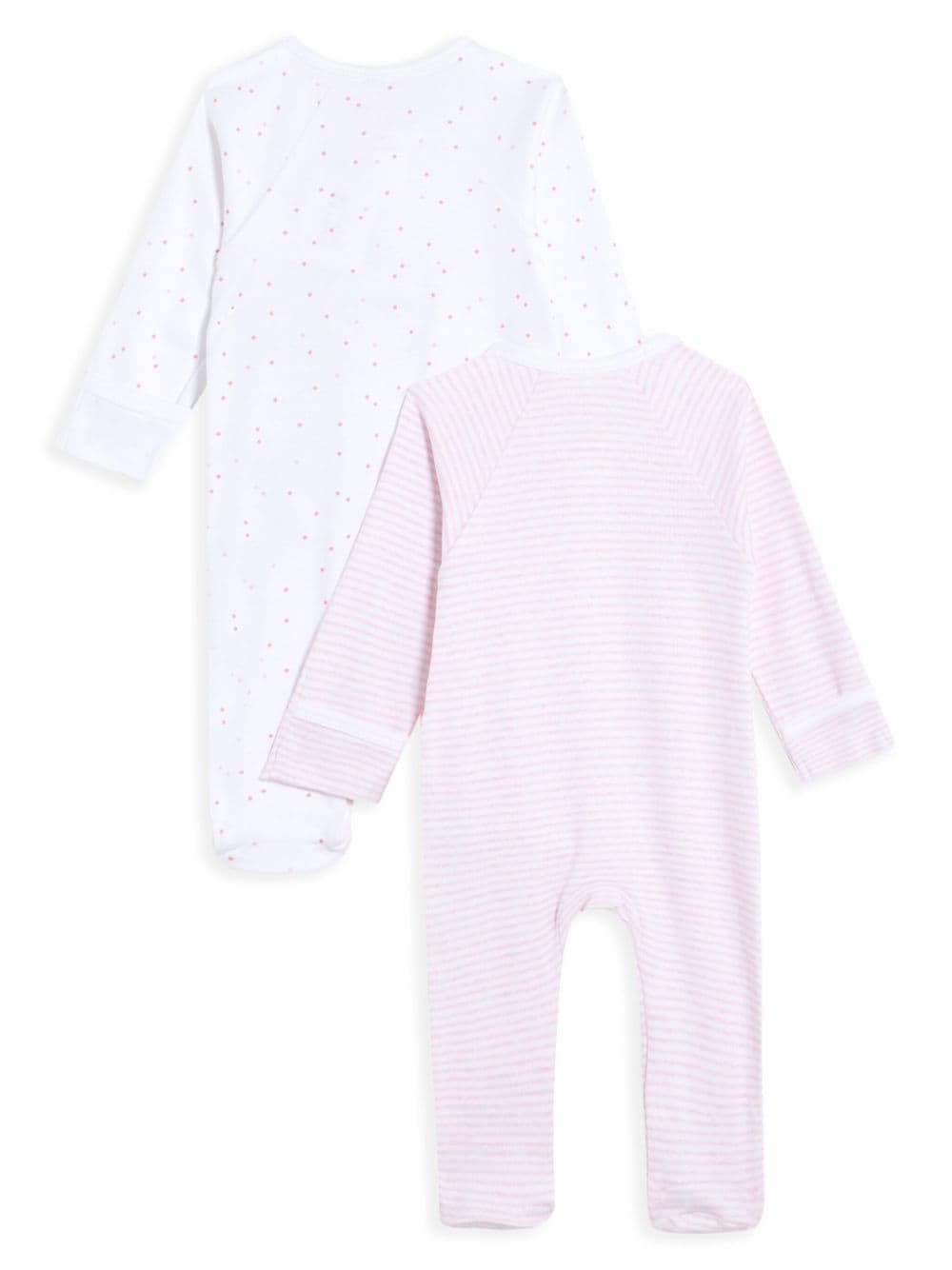 Purebaby zipped grow suits (pack of two) - Wit