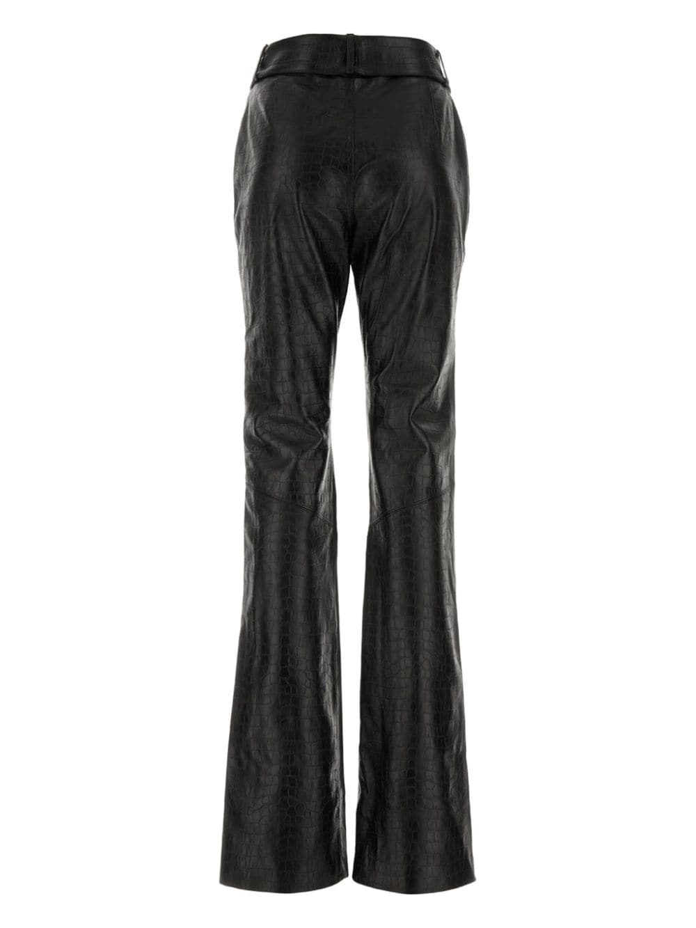 Alessandra Rich embossed leather pants - Zwart