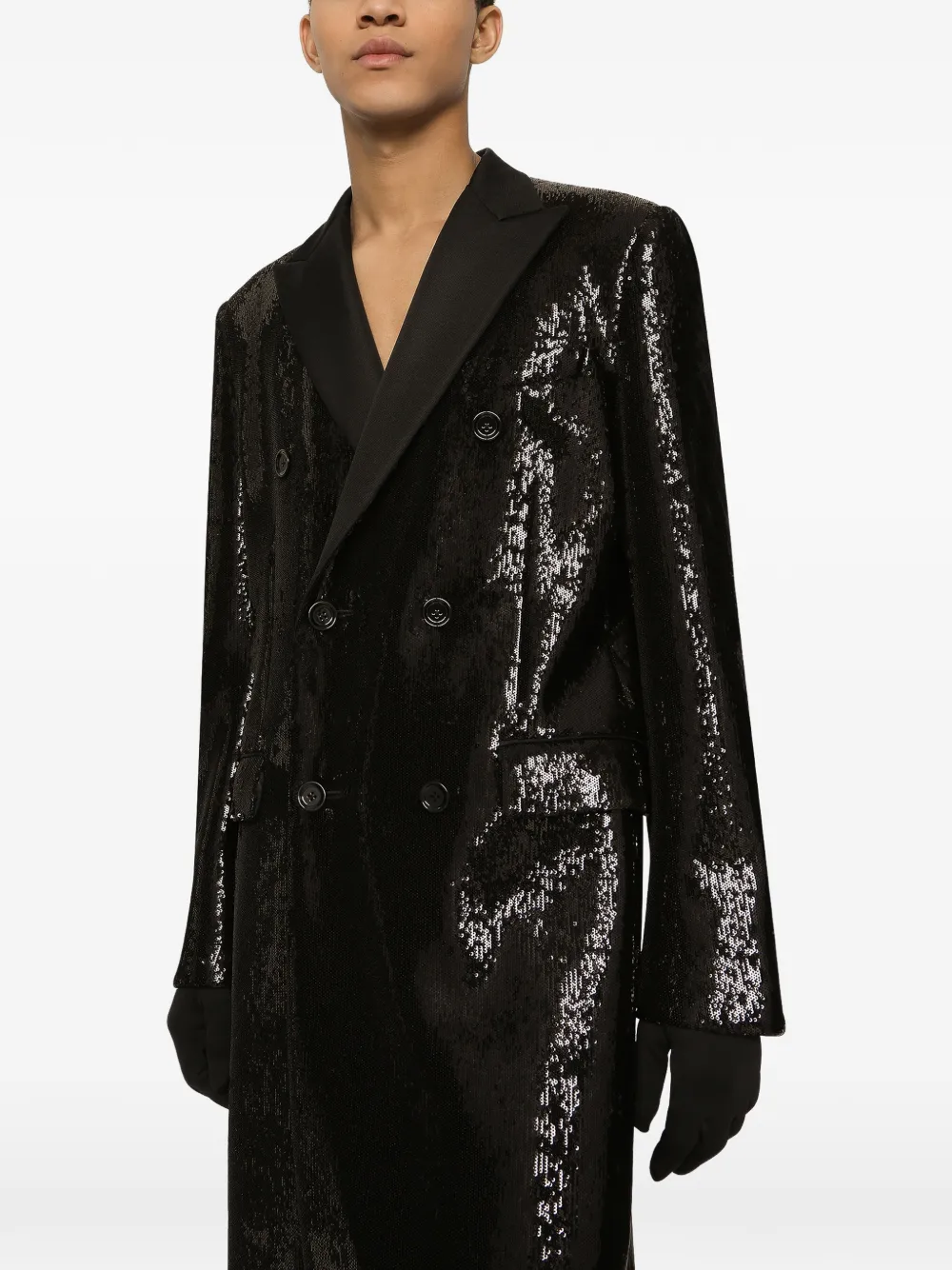 Dolce & Gabbana Pak met dubbele rij knopen Zwart