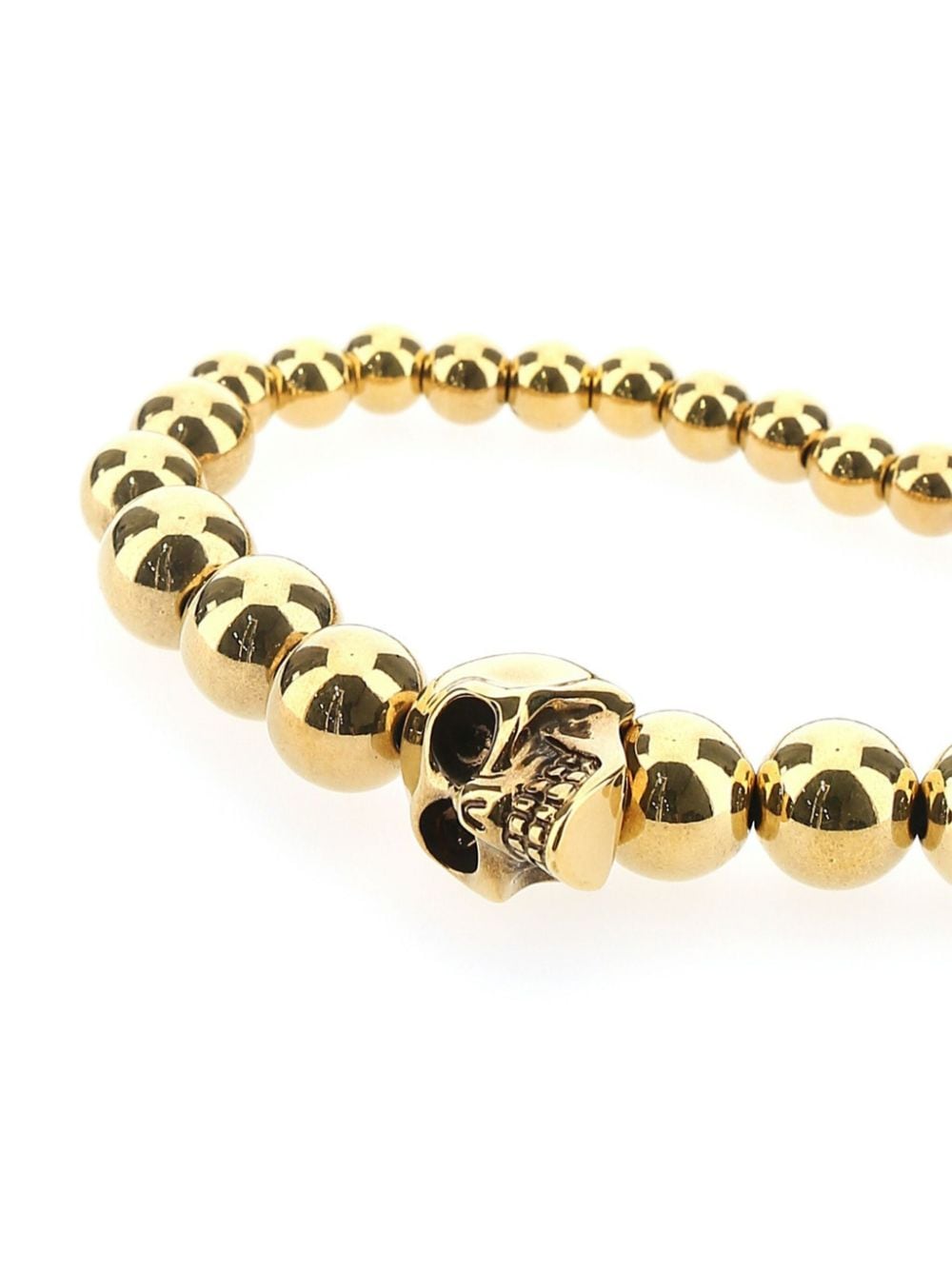 Alexander McQueen skull multibeaded bracelet - Goud