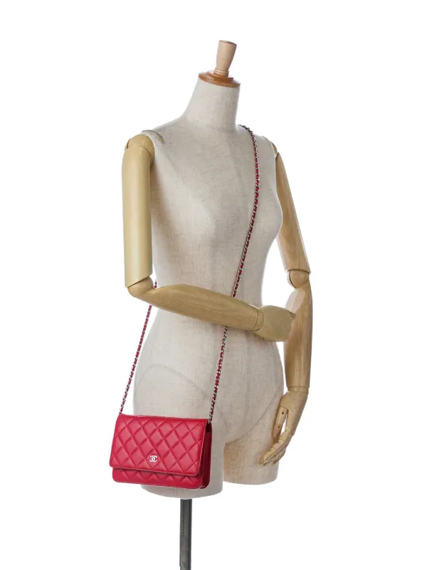 CHANEL Pre-Owned 2014-2015 Classic Lambskin Wallet On Chain