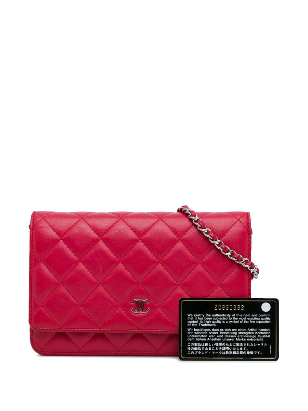 CHANEL 2014-2015 Classic Lambskin Wallet on Chain crossbody bag Women