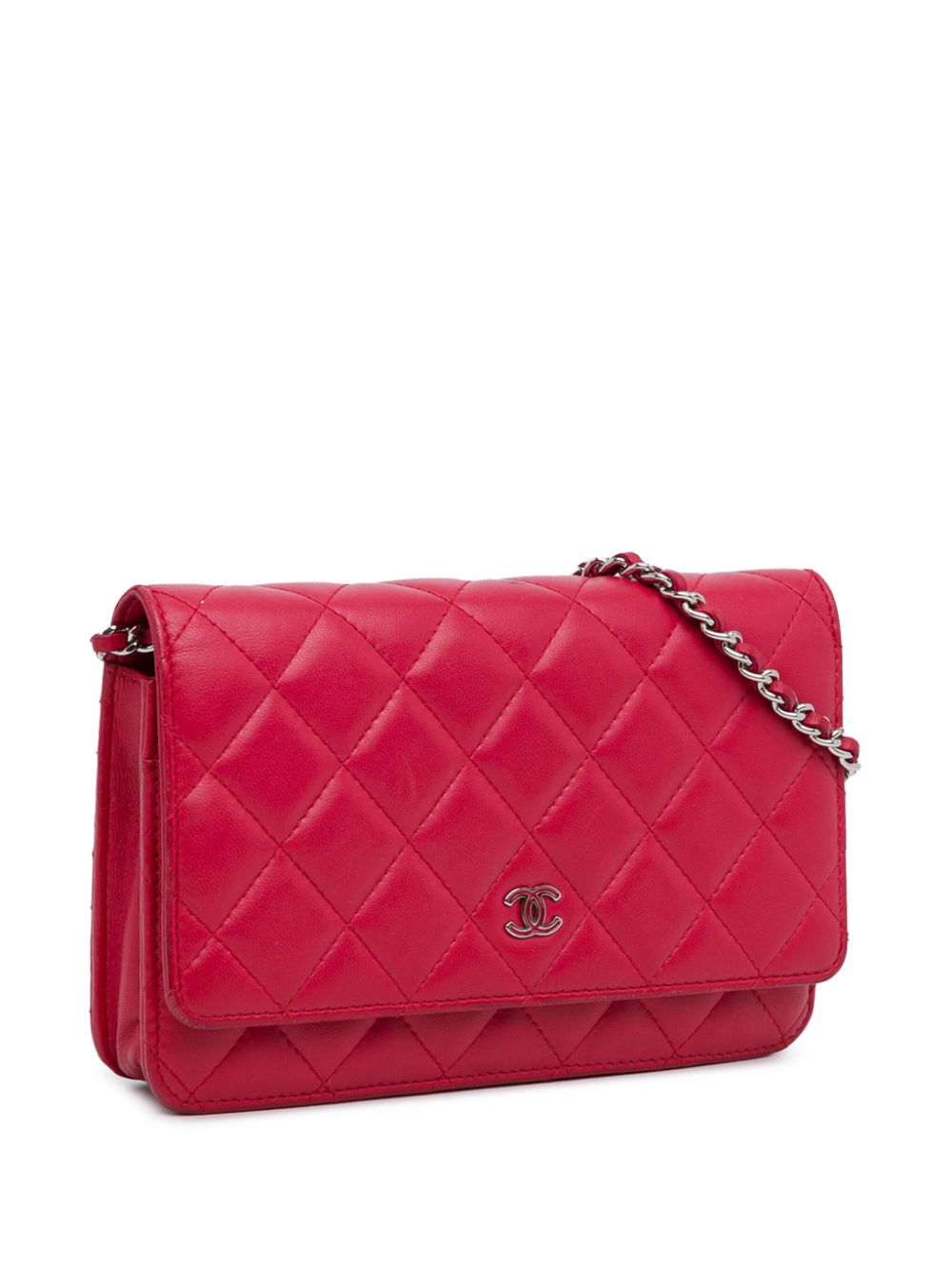 Affordable HOT SALE CHANEL 2014-2015 Classic Lambskin Wallet on Chain crossbody bag Women