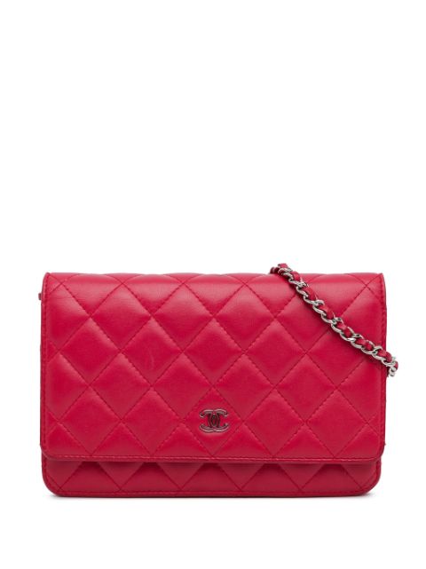 Affordable HOT SALE CHANEL 2014-2015 Classic Lambskin Wallet on Chain crossbody bag Women