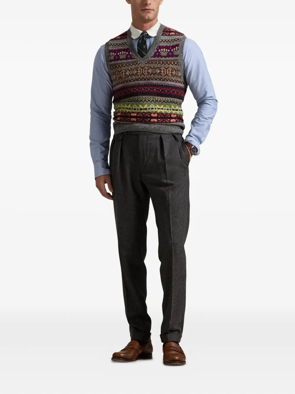 Polo Ralph Lauren intarsiastickad stickad topp | Linnen | Image 2