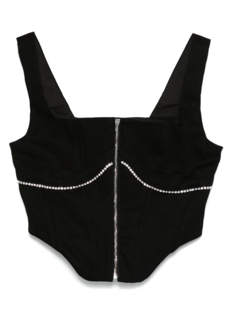 AMIRI crystal-embellished corset top