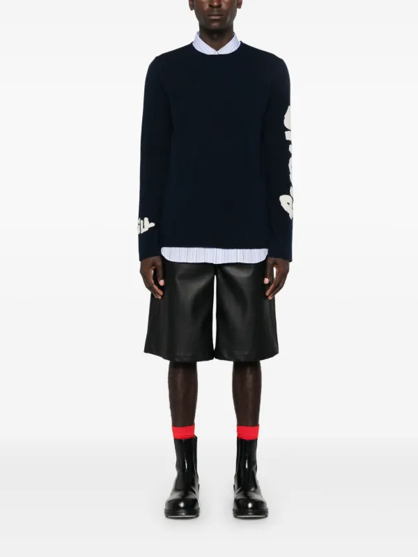 Comme Des Garçons Shirt インターシャニット セーター | ブルー | FARFETCH JP