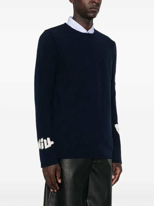 Comme Des Garçons Shirt インターシャニット セーター | ブルー | FARFETCH JP