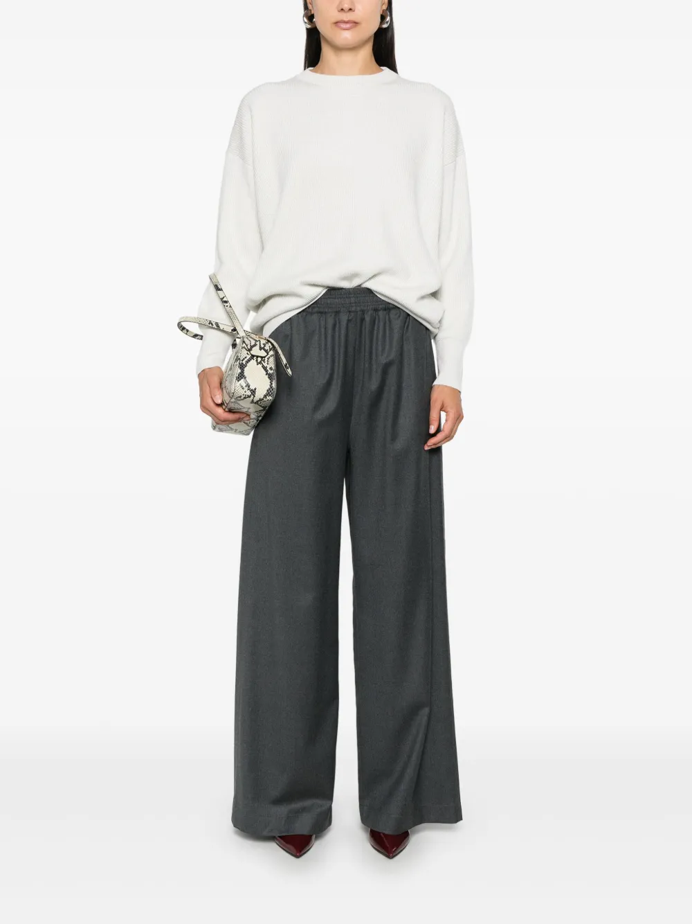 Fabiana Filippi Amelia flannel trousers - Grijs