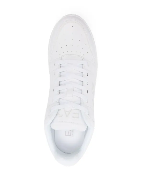 Ea7 Emporio Armani embossed-logo Sneakers | White | FARFETCH