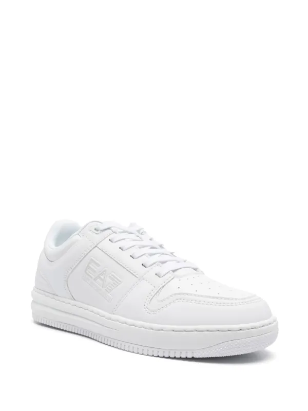 Ea7 Emporio Armani embossed logo Sneakers White FARFETCH AE