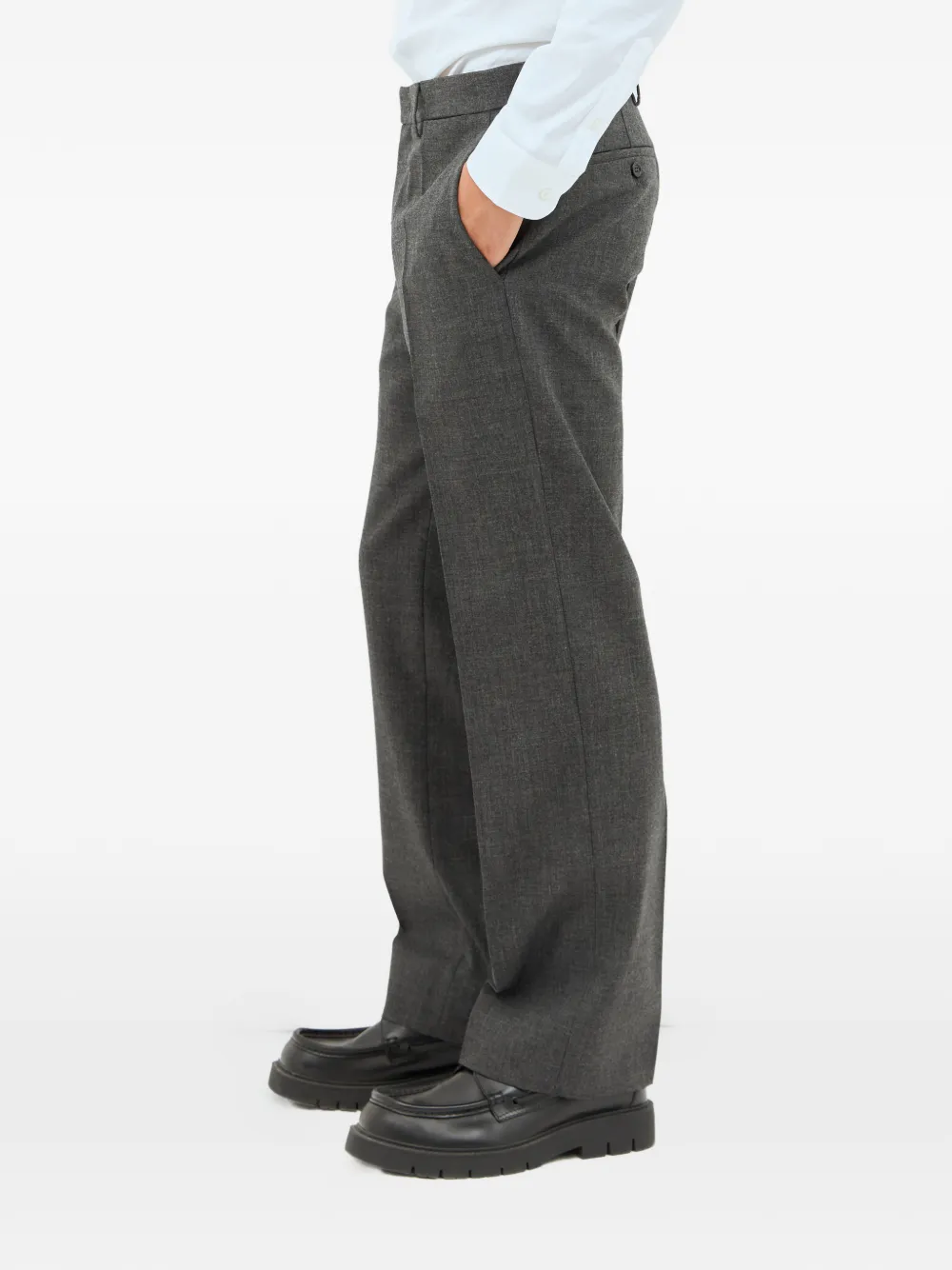 Miu Miu Pantaloni con bottoni - Grigio