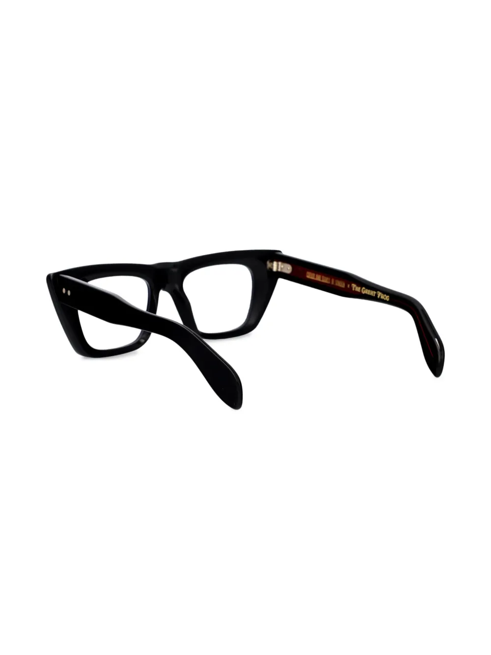 Cutler & Gross Acetaat bril met cat-eye montuur Zwart