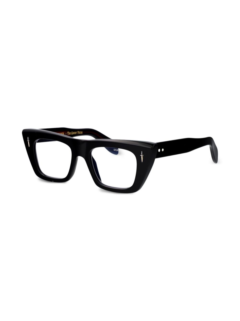 Cutler & Gross cat-eye acetate glasses - Zwart