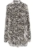 PNK ruffle printed shirt - Black