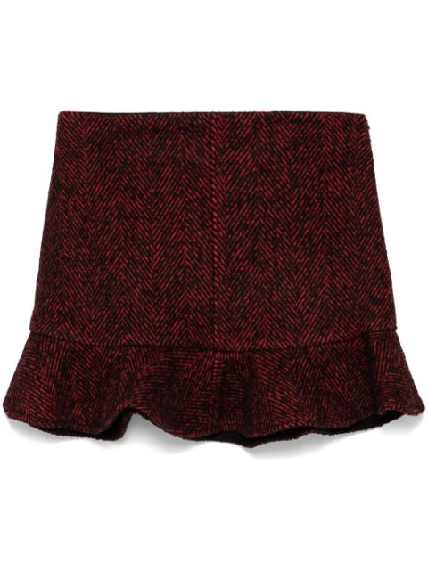 GANNI herringbone mini skirt Women