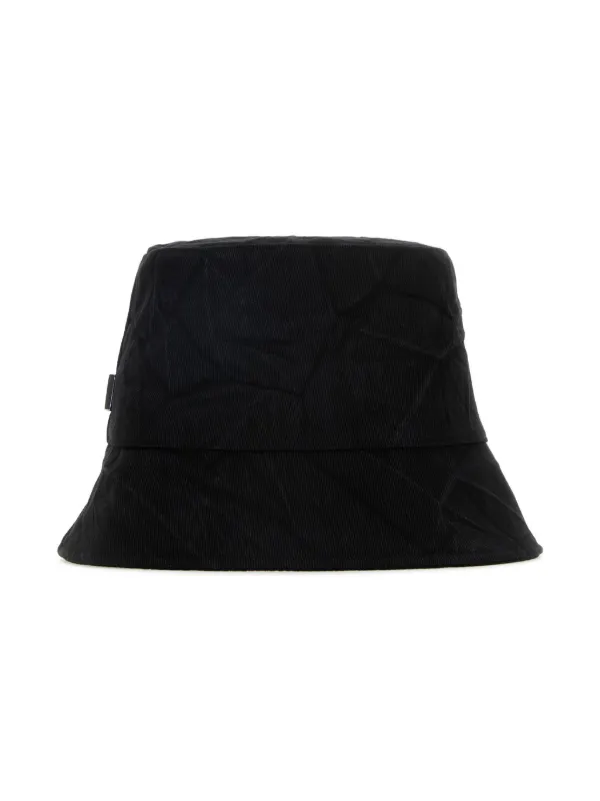 Wooyoungmi Crinkled Denim Bucket Hat | Black | FARFETCH