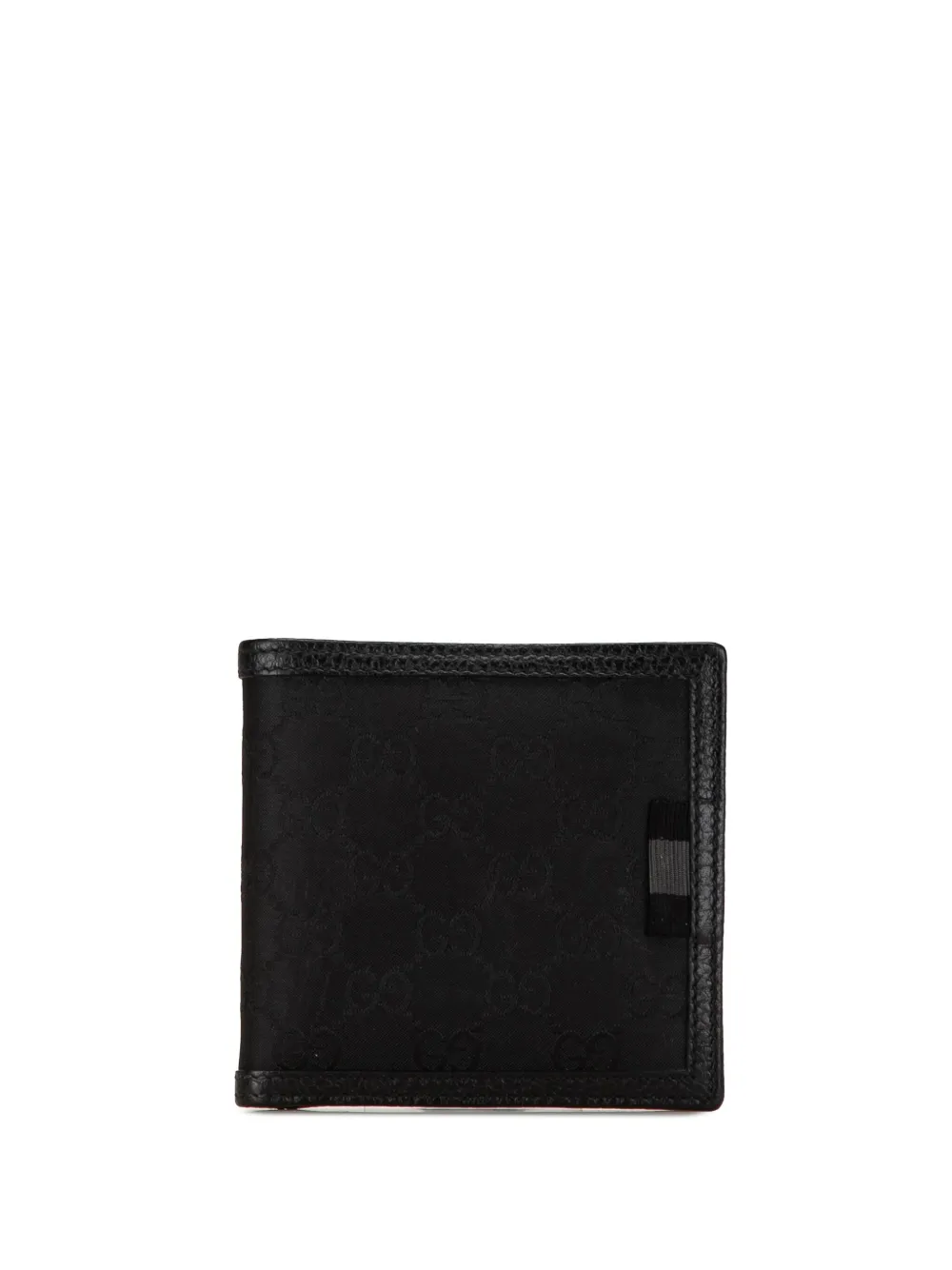 Pre-owned Gucci 2000-2015 Gg Canvas Web Bifold Wallet Small Wallets In Black
