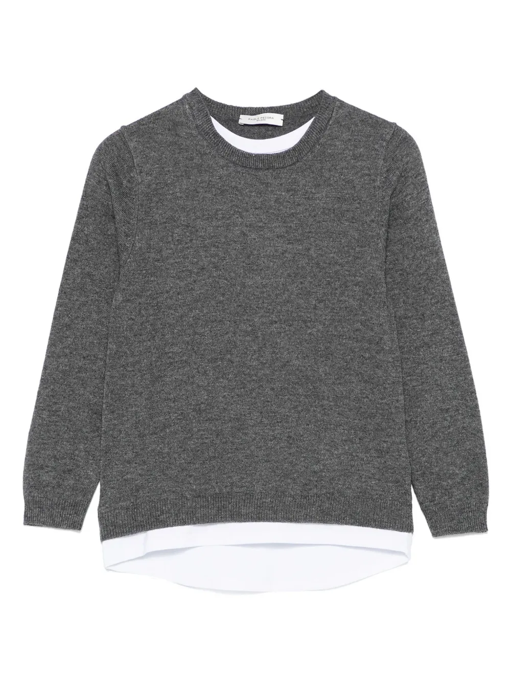 Paolo Pecora Kids Trui met gelaagd detail Grijs