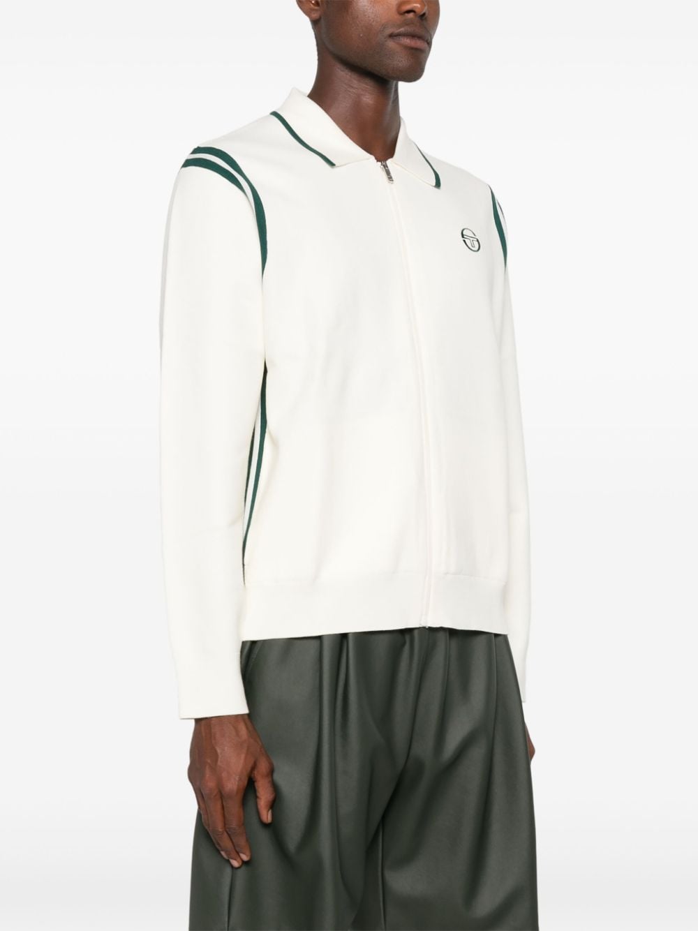 Shop Sergio Tacchini Palla Track Jacket In White