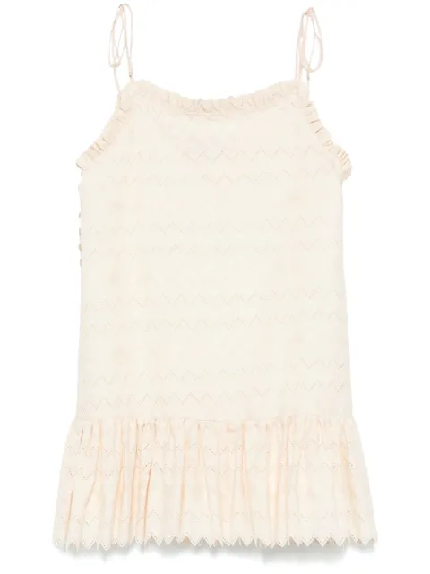 PNK zigzag pattern mini dress