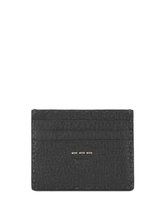 Fendi Pre Owned 2000 2023 Selleria Leather Card Holder Black FARFETCH PH