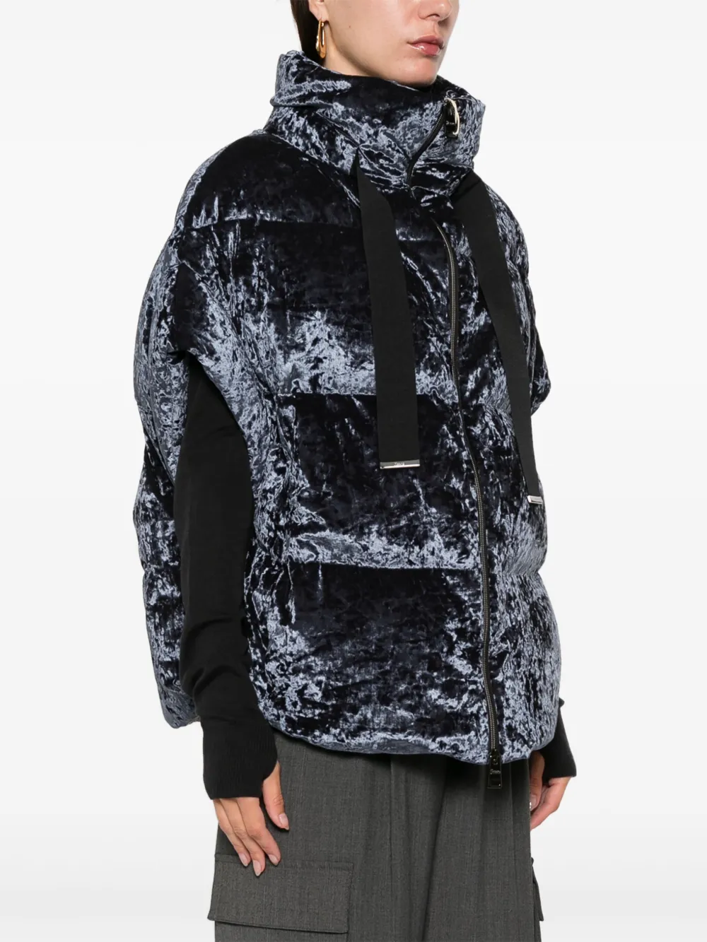 Herno Fluwelen gilet Blauw