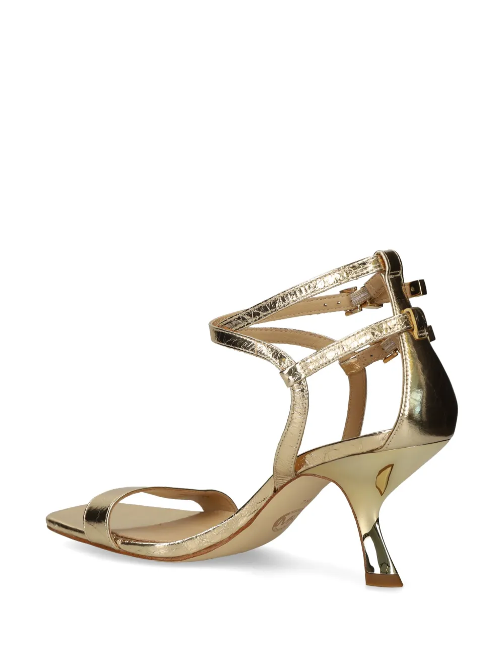 Michael Michael Kors Leather Sandals In Gold