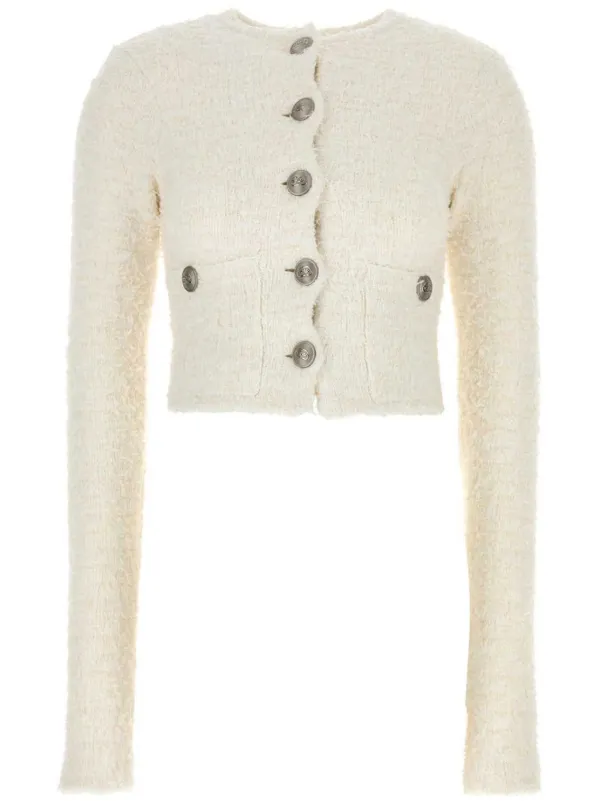 Balenciaga Cropped Jacket in White
