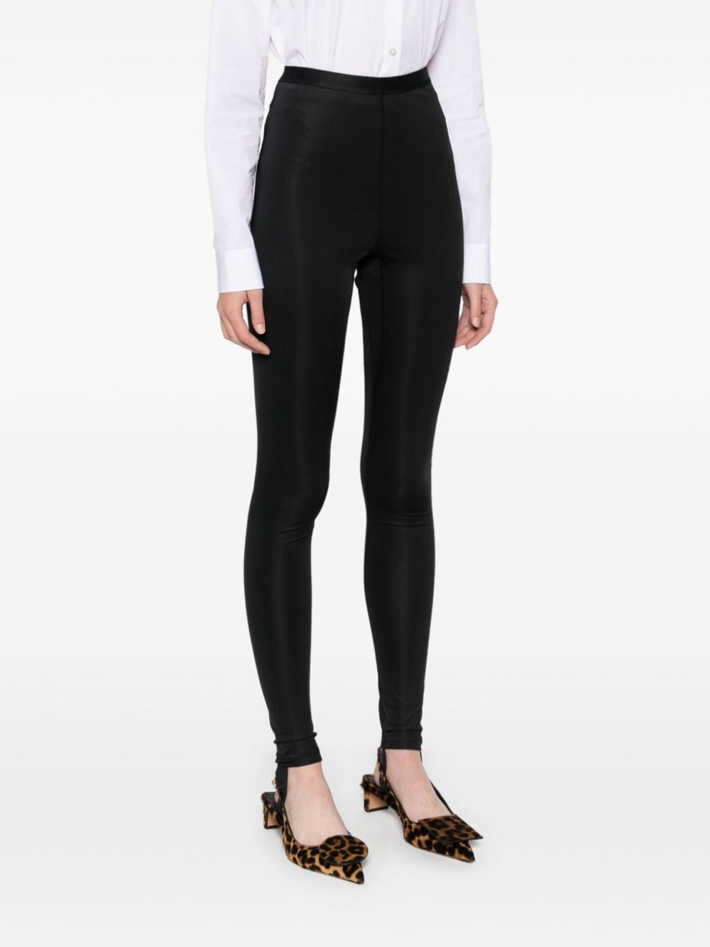 Shop Magda Butrym Stirrup Leggings In Black