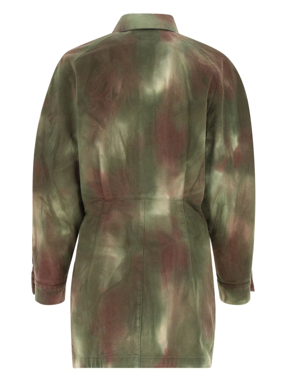 DEPENDANCE camouflage-pattern shirt dress - Groen