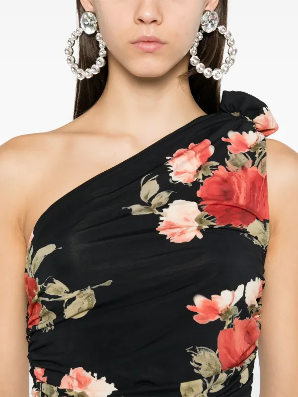 Magda Butrym one-shoulder Top | Black | FARFETCH GE