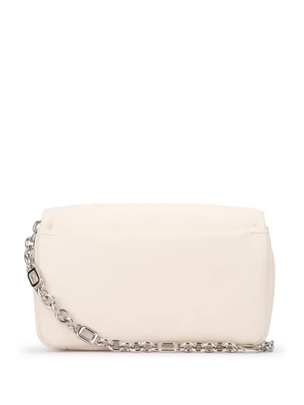 Roger Vivier Viv' Choc Leather Shoulder Bag | Neutrals