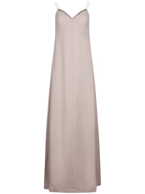 Brunello Cucinelli V-neck sleeveless maxi dress Women