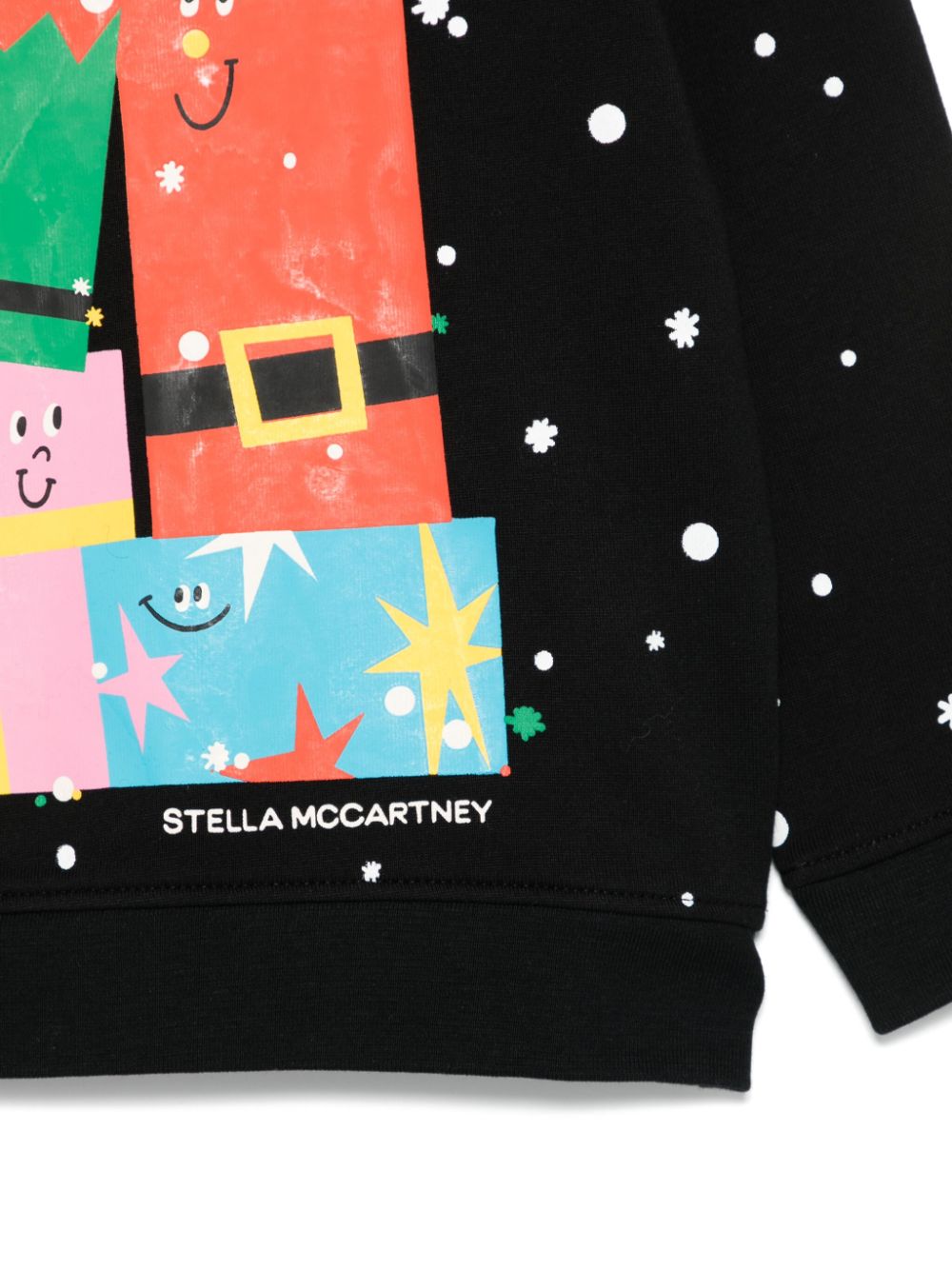 Shop Stella Mccartney Christmas-motif Sweatshirt In Black