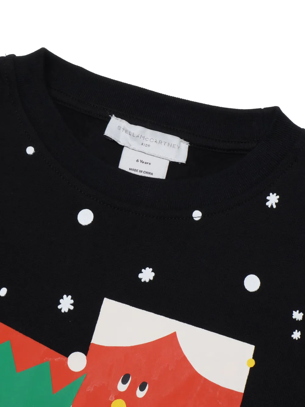 Stella McCartney Kids Sweater met kerstpatroon Zwart