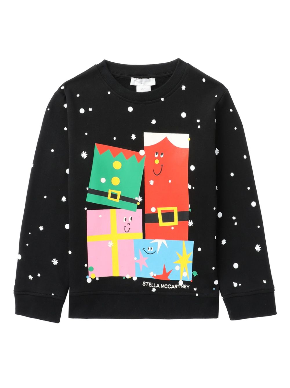 Stella McCartney Kids Christmas-motif sweatshirt - Black