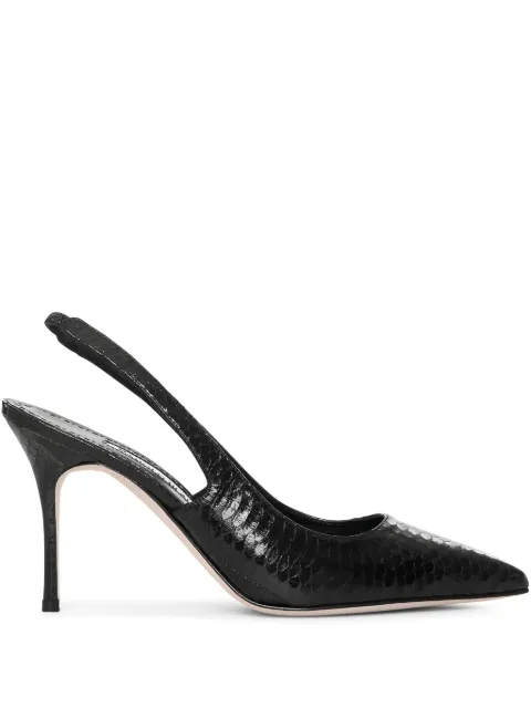 Manolo Blahnik 90mm leather pumps