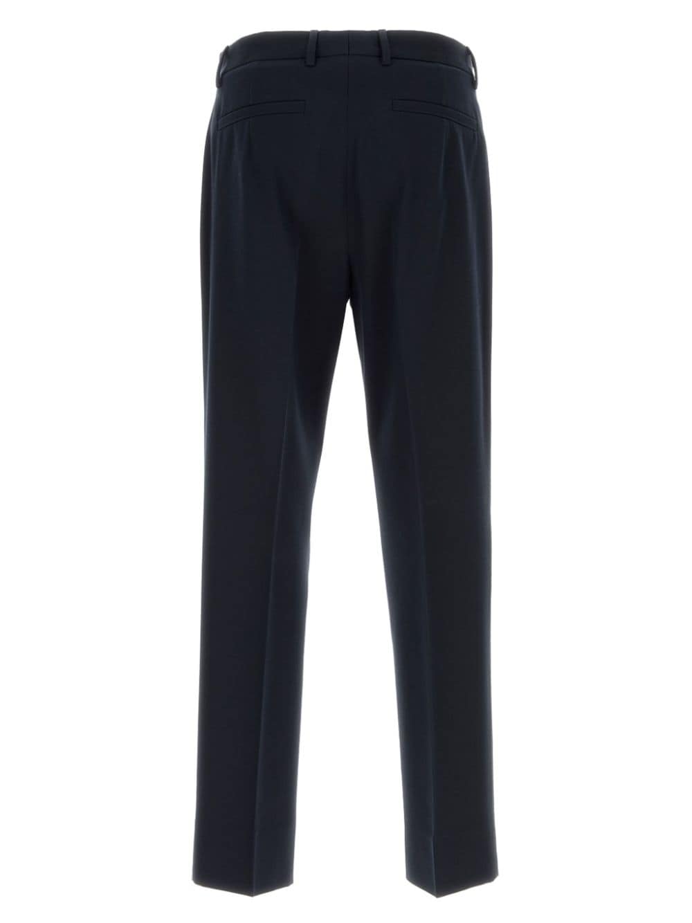 Zegna pressed-crease tapered trousers - Blauw