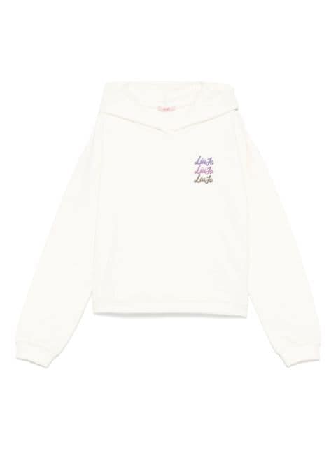 Liu Jo Kids logo-embroidered hoodie