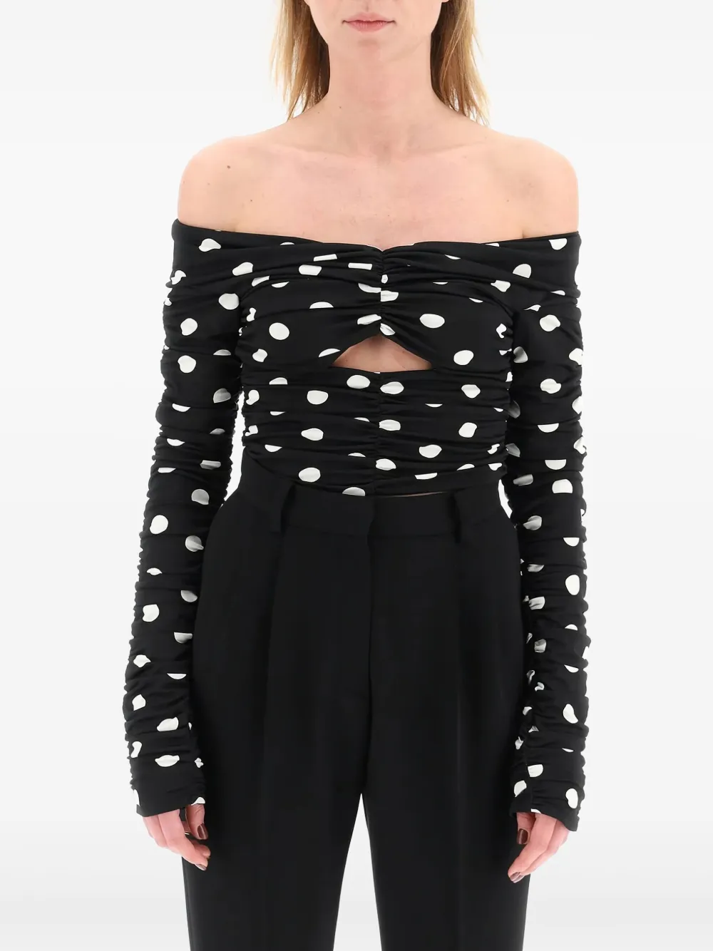 Magda Butrym polka dot-print crop top | T-Shirts & Jersey Shirts | Image 2