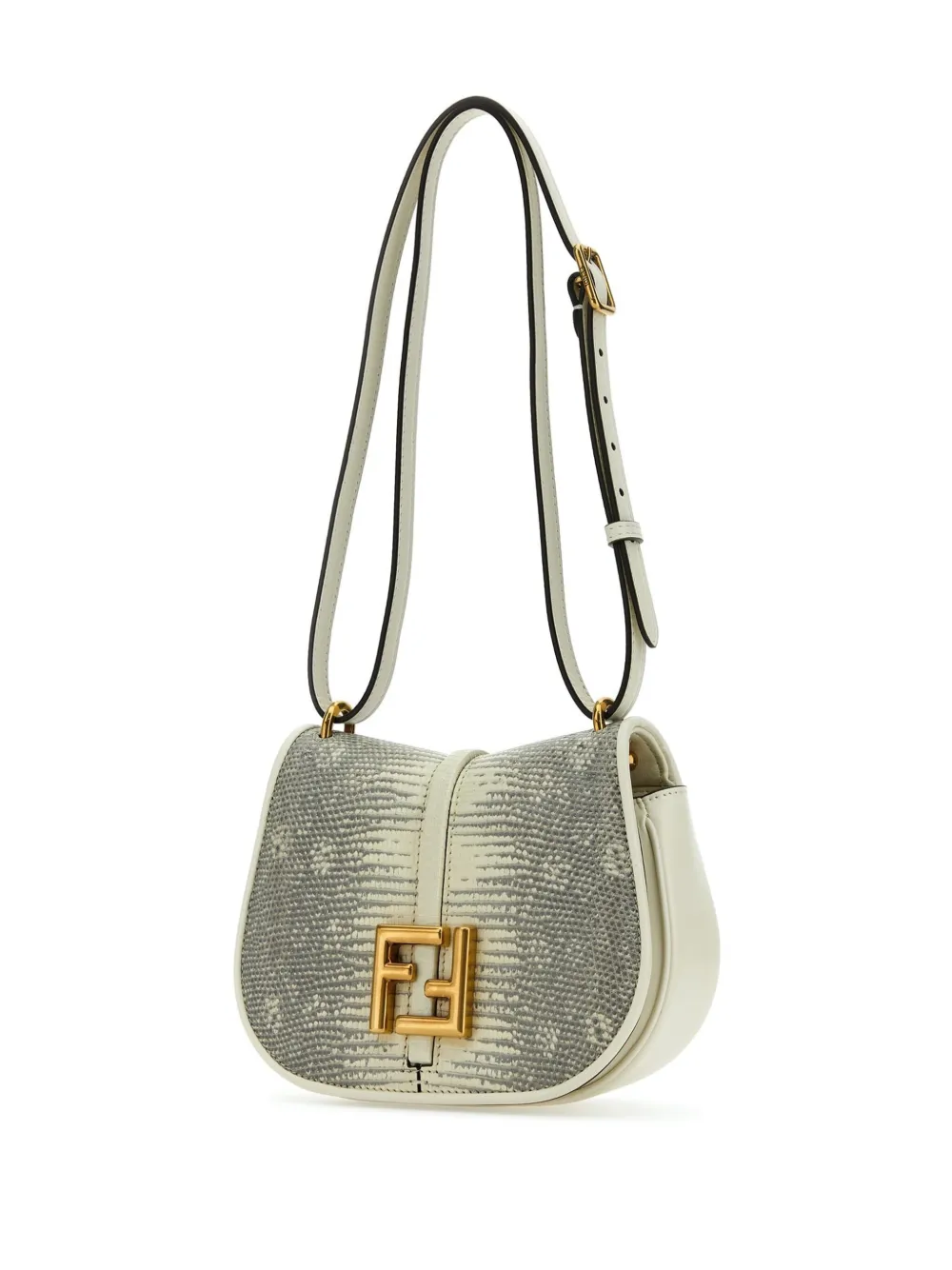 FENDI FF leren schoudertas Wit