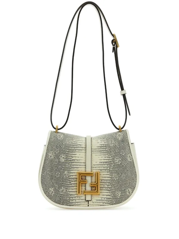 FENDI FF Leather Shoulder Bag White FARFETCH IE