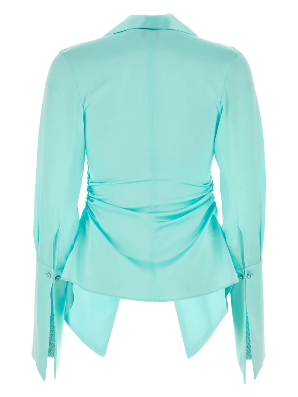 VERGUENZA draped-detail shirt - Blauw