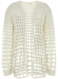 Chloé open-knit silk cardigan - White