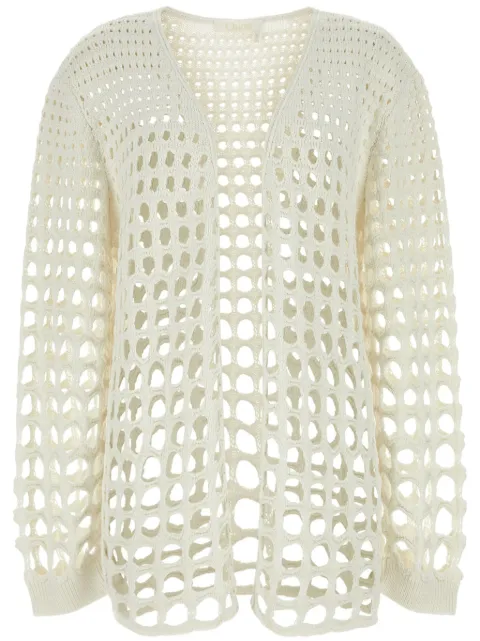 Chloé open-knit silk cardigan