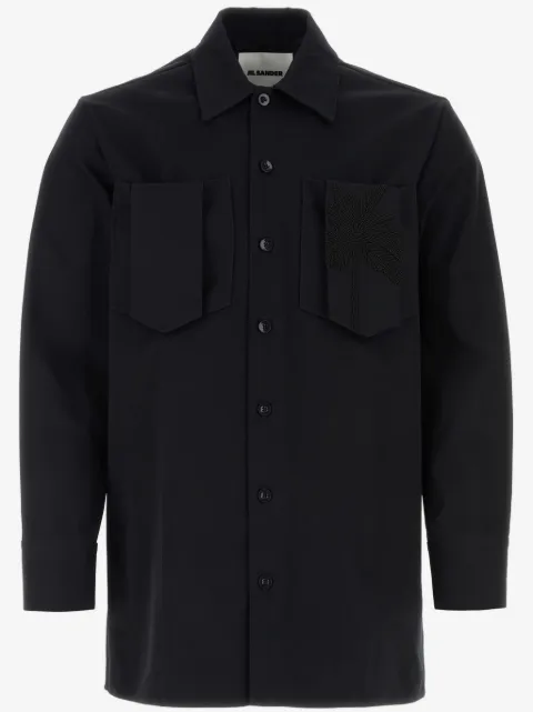 Jil Sander bead-embellished cotton shirt