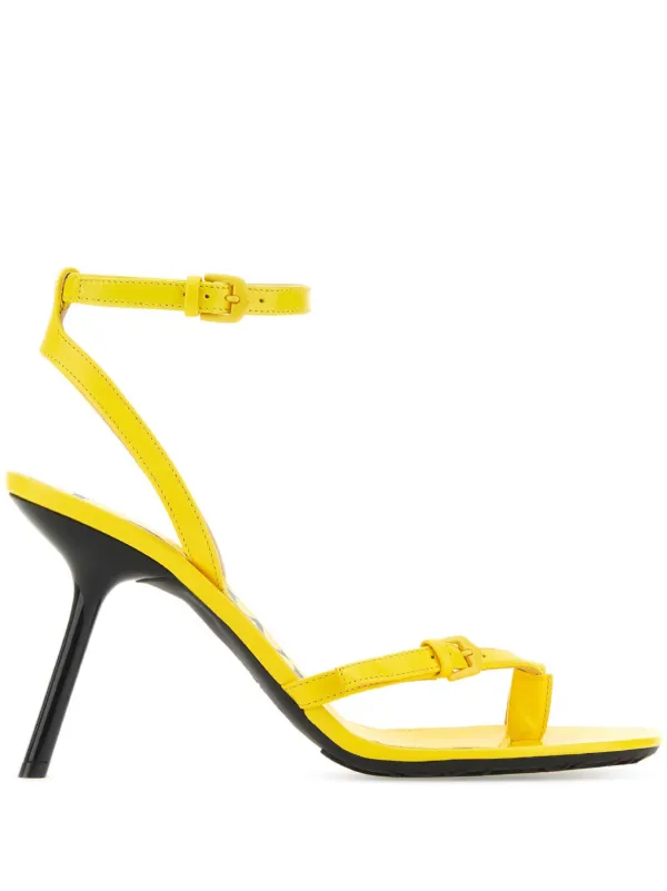 サンダル・ミュール Loewe Yellow Leather Petal Sandals Loewe - Petal Anagram Yellow Leather Sandal | Mitchell Stores